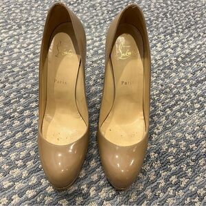 Christian Louboutin Nude Patent Simple Pump 120 (40)